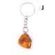 Keychain with polished amber