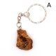 Key-ring with unpolished  Baltic amber
