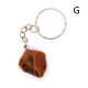 Key-ring with unpolished  Baltic amber