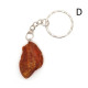 Key-ring with unpolished  Baltic amber