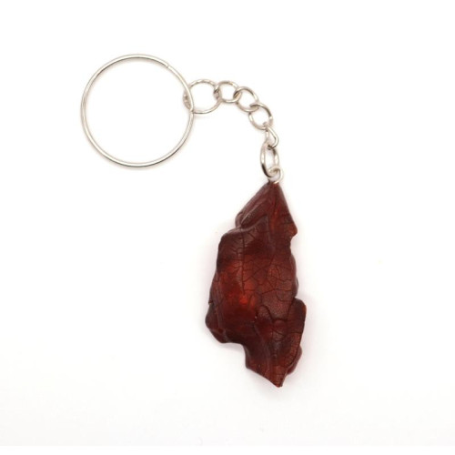 Raw Cognac Baltic Amber Keychain
