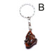 Keychain with polished amber