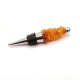 Bottle Stopper With Natural Batter Baltic Amber Pieces 