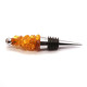 Bottle Stopper With Natural Batter Baltic Amber Pieces 