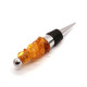 Bottle Stopper With Natural Batter Baltic Amber Pieces 