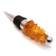 Bottle Stopper With Natural Batter Baltic Amber Pieces 