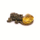 Brass Chinese Money Frog With Baltic Amber
