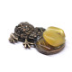 Brass Chinese Money Frog With Baltic Amber