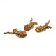 Brass Chinese Money Frog With Baltic Amber (G)