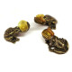 Brass Chinese Money Frog With Baltic Amber