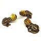 Brass Chinese Money Frog With Baltic Amber