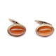 Genuine Vintage Russian Soviet Union  Baltic Amber Cuff-links Sterling silver 875 hall mark