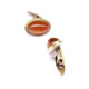 Genuine Vintage Russian Soviet Union  Baltic Amber Cuff-links Sterling silver 875 hall mark