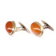 Genuine Vintage Russian Soviet Union  Baltic Amber Cuff-links Sterling silver 875 hall mark