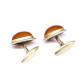 Genuine Vintage Russian Soviet Union  Baltic Amber Cuff-links Sterling silver 875 hall mark
