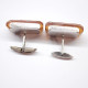 Genuine Vintage Russian Soviet Union Light Cognac Baltic Amber Cufflinks Sterling silver 875 hall mark