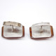 Genuine Vintage Russian Soviet Union Light Cognac Baltic Amber Cufflinks Sterling silver 875 hall mark