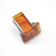 Genuine Vintage Russian Soviet Union Light Cognac Baltic Amber Cufflinks Sterling silver 875 hall mark