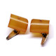 Genuine Vintage Russian Soviet Union Egg Yolk Butterscotch Baltic Amber Cuff links 75