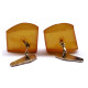 Genuine Vintage Russian Soviet Union Egg Yolk Butterscotch Baltic Amber Cuff links 75