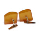 Genuine Vintage Russian Soviet Union Egg Yolk Butterscotch Baltic Amber Cuff links 75