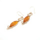 Antique Retro Amber Earrings "Latvian Classics"