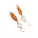 Antique Retro Amber Earrings "Latvian Classics"