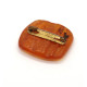 Antique Vintage USSR Period Cognac Color Baltic Amber Brooch / Pin 21