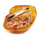 Antique Vintage USSR Period Butterscotch Baltic Amber Brooch / Pin 54