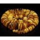 Vintage Style Flat Polished Baltic Amber Beads Necklace Butterscotch and Cognac Color 73g  47 cm 63cm / 25"