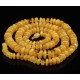 Vintage color Buttons Style Polished Baltic Amber Beads Necklace eggy Yolk 45g  76cm / 30″