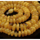 Vintage color Buttons Style Polished Baltic Amber Beads Necklace eggy Yolk 45g  76cm / 30″