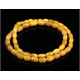 Vintage Barel Shape Pressed Baltic Amber Beads Necklace Butterscotch