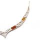 Vintage Sterling Silver Honey Baltic Amber Necklace