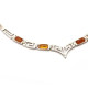 Vintage Sterling Silver Honey Baltic Amber Necklace