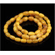 Vintage Barel Shape Pressed Baltic Amber Beads Necklace Butterscotch