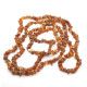 Antique Multi-color Polished Baltic Amber Necklace