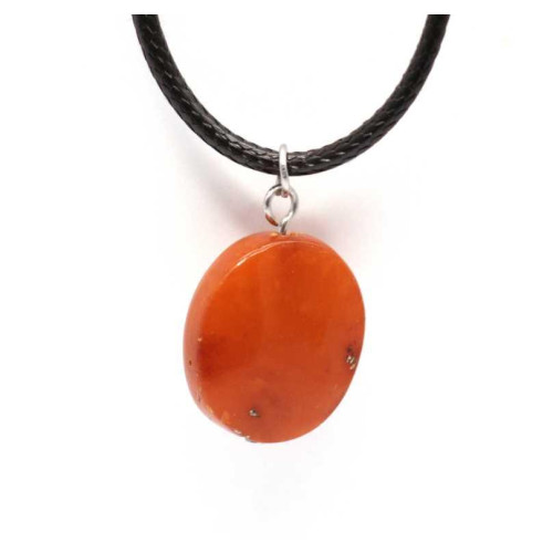 Antique USSR Egg Yolk Amber Pendant – Vintage Soviet Baltic Amber