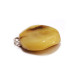Vintage USSR Oval Shape Butterscotch Color Baltic Amber Pendant 