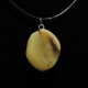 Vintage USSR Oval Shape Butterscotch Color Baltic Amber Pendant 