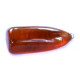 Vintage Russian Cognac Color Recontructed Baltic Amber Pendant  