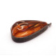 Antique Cognac Baltic Amber Pendant with Historic