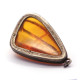 Antique Cognac Baltic Amber Pendant with Historic