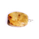 Vintage Russian Butterscotch Color Baltic Amber Pendant 