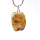 Vintage Russian Butterscotch Color Baltic Amber Pendant 