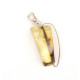 Antique Amber Pendant with Silver Accent 