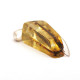 Antique Amber Pendant with Silver Accent 