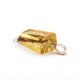 Antique Amber Pendant with Silver Accent 