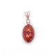 Antique Silver Pendant with Cognac Baltic Amber 