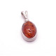 Antique Silver Pendant with Cognac Baltic Amber 